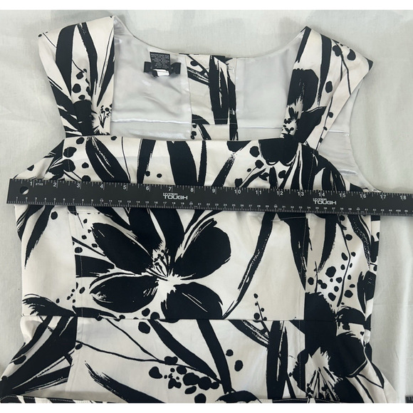 Regency Mobwife Heritage Spence Fit &‎ Flare Black & White Sleeveless Dress Sz 6 - Picture 7 of 10